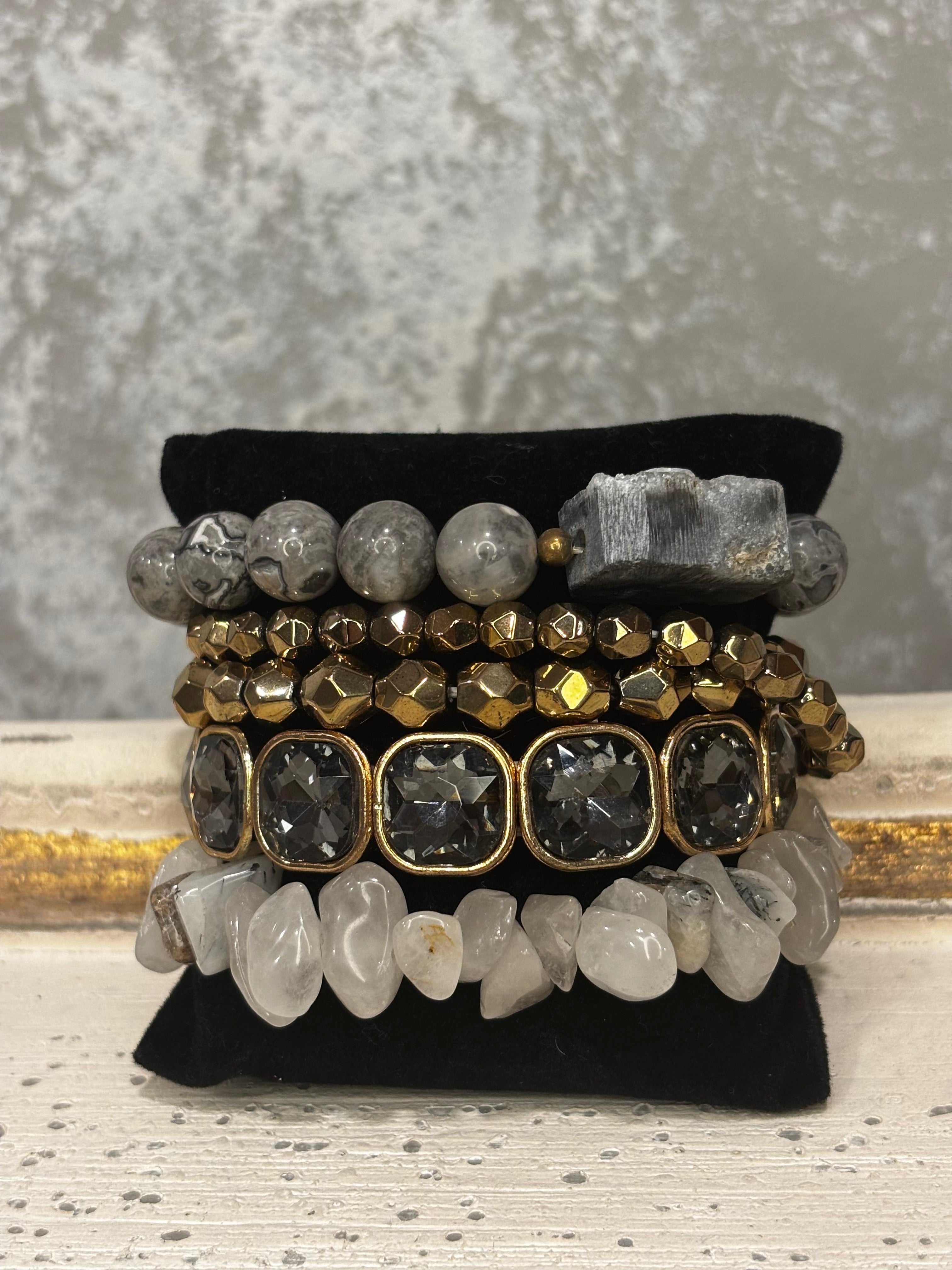 5 Stack Bracelet Charcoal