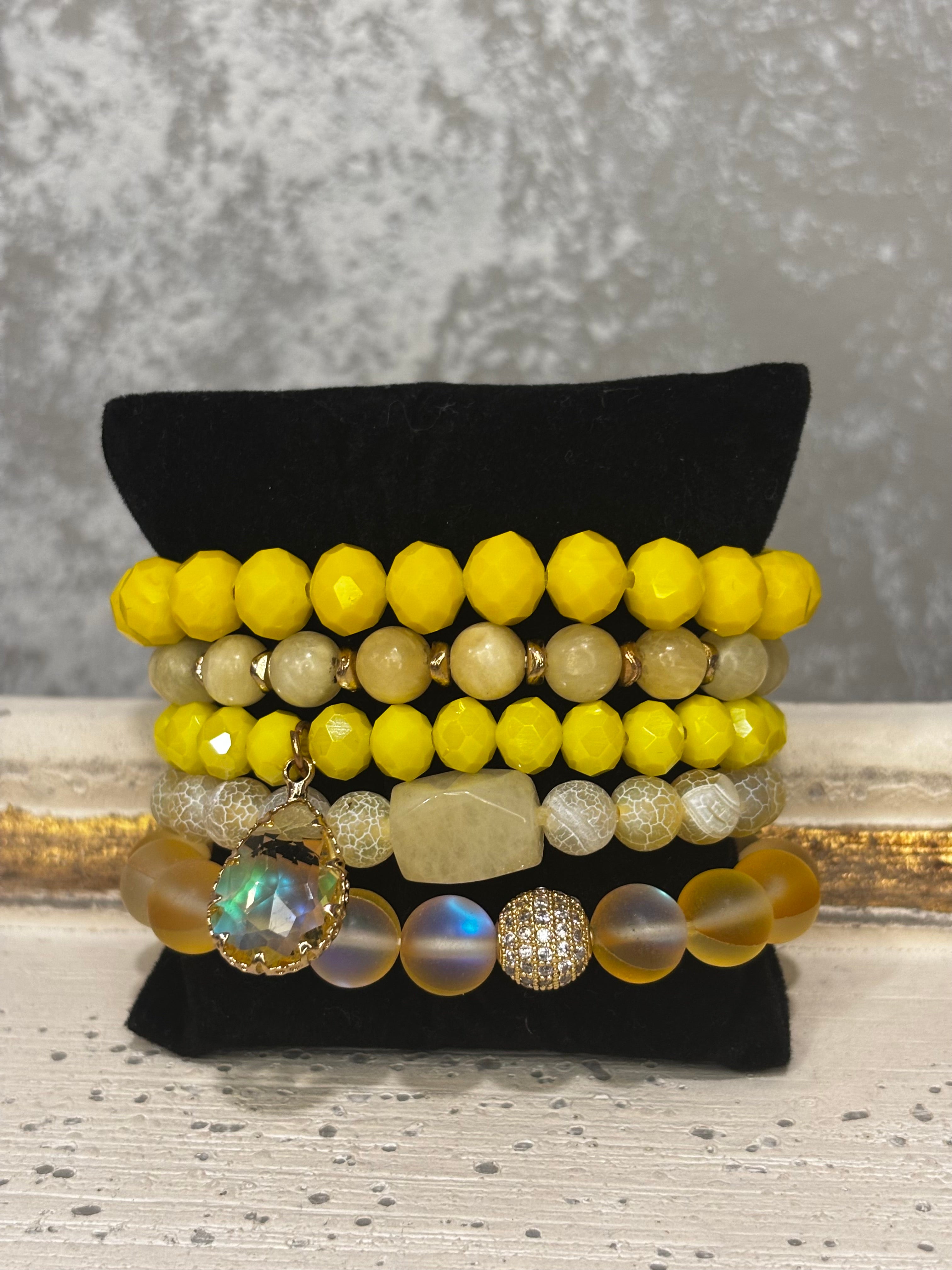5 Stack Bracelet Yellow