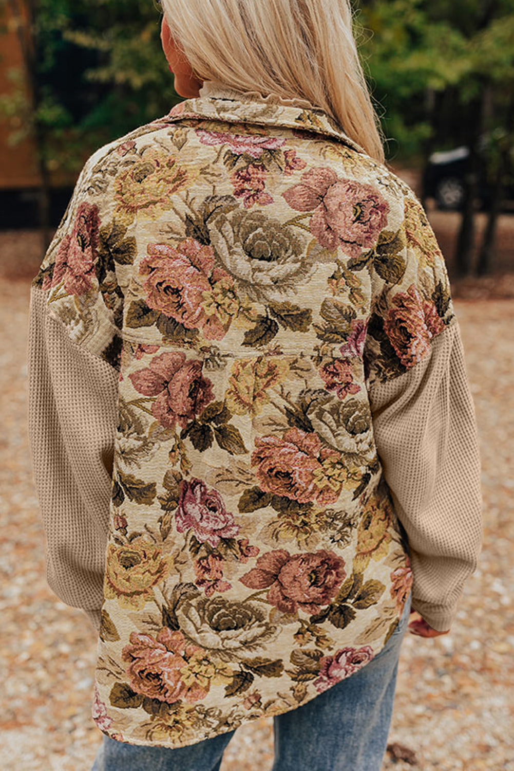 Khaki Floral Patchwork Jacket September.