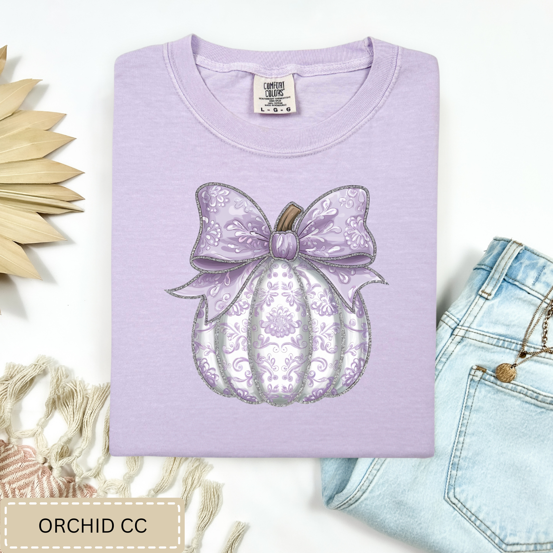 Purple Floral Pumpkin Tee.