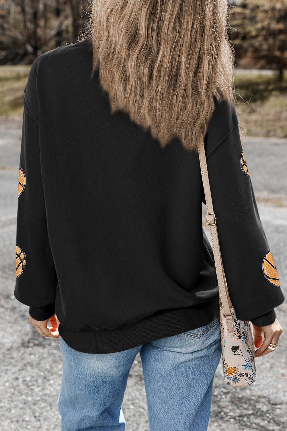 Basketball Sequin Crewneck RTS