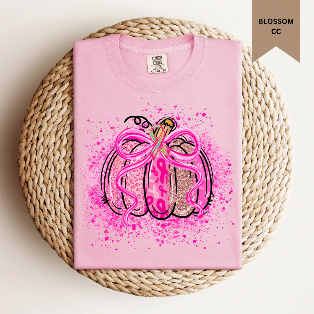 Breast Cancer Awareness Pumpkin Tee.