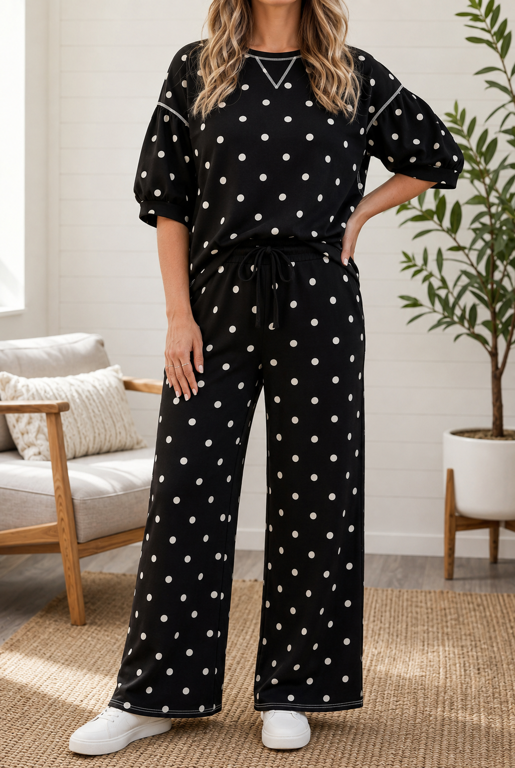 Polka Dot Casual Set