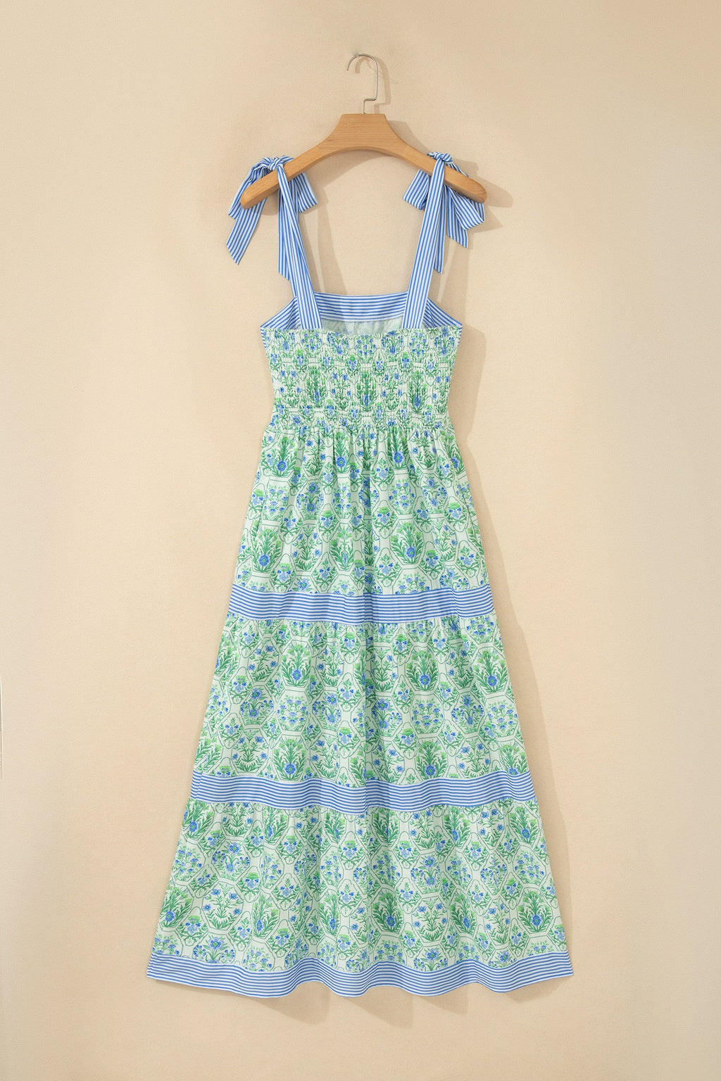 Green Geometric Floral Dress