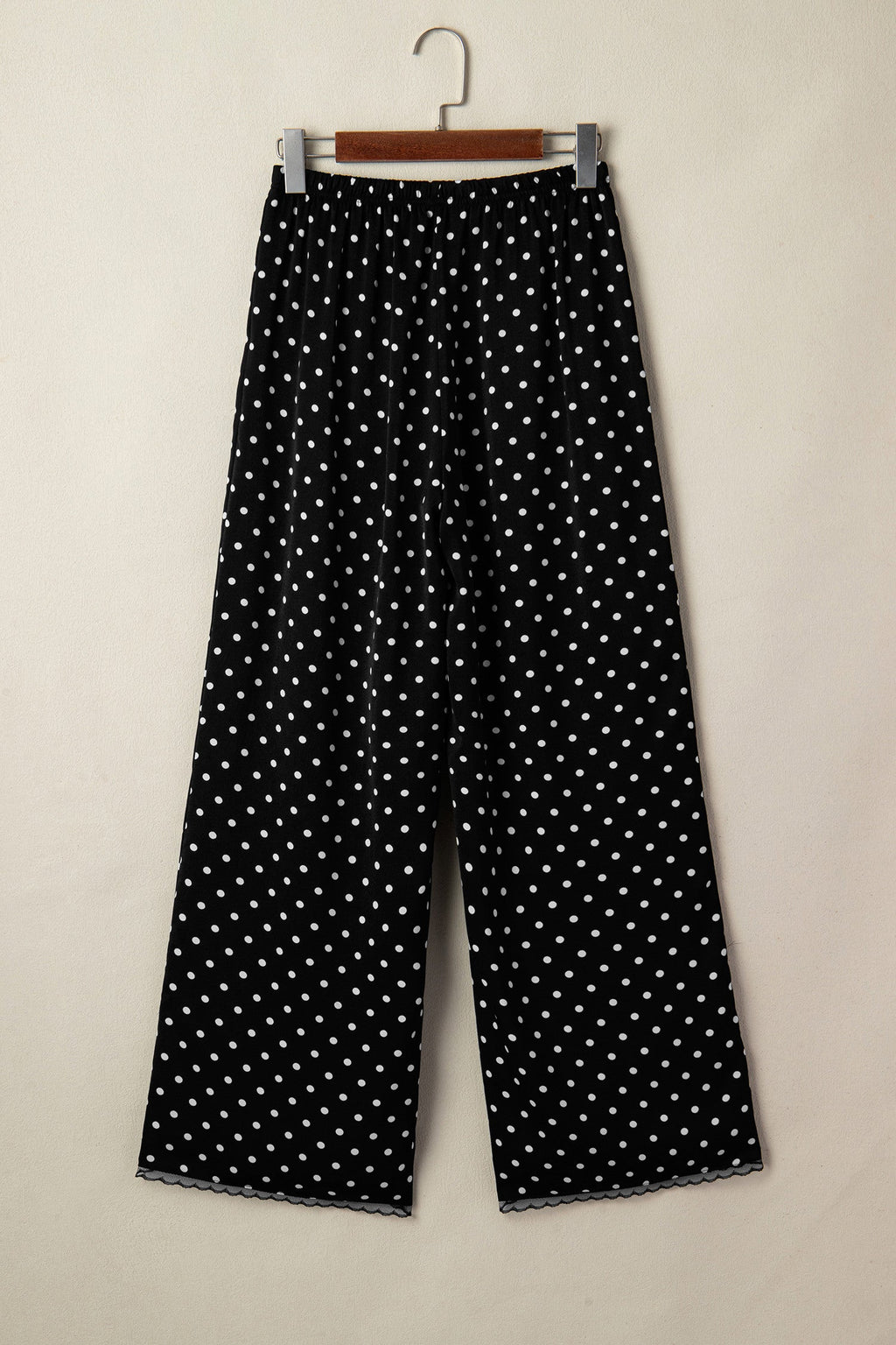 Black Polka Dot Loose Pants