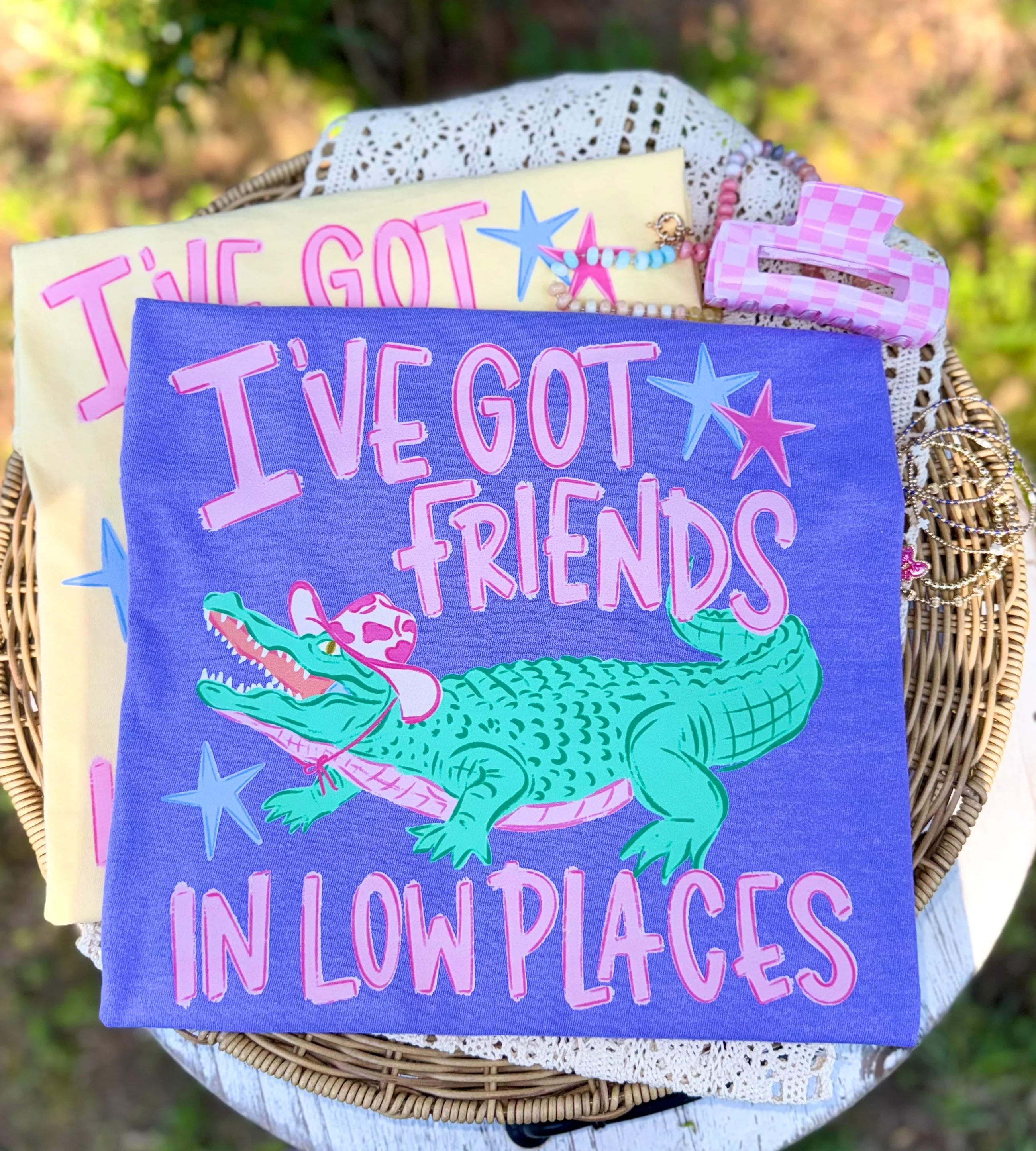 Friends in Low Places Gator Tee.