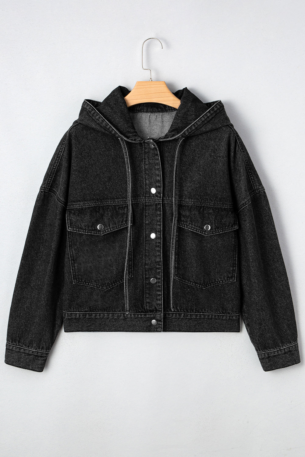 Black Denim Hooded Jacket September.
