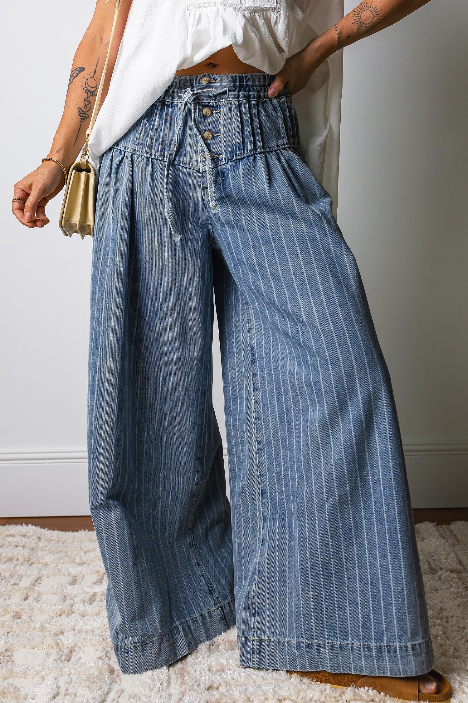 Blue Stripe Casual Jeans FB