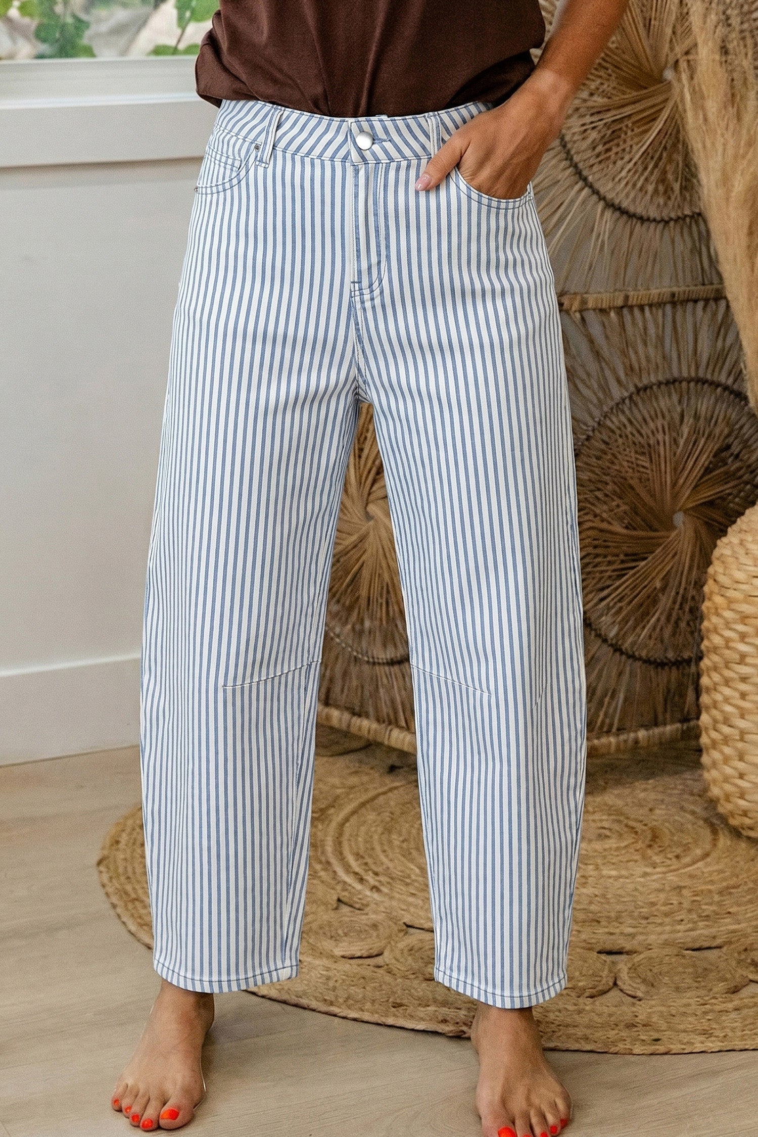 Stripe Casual Jeans