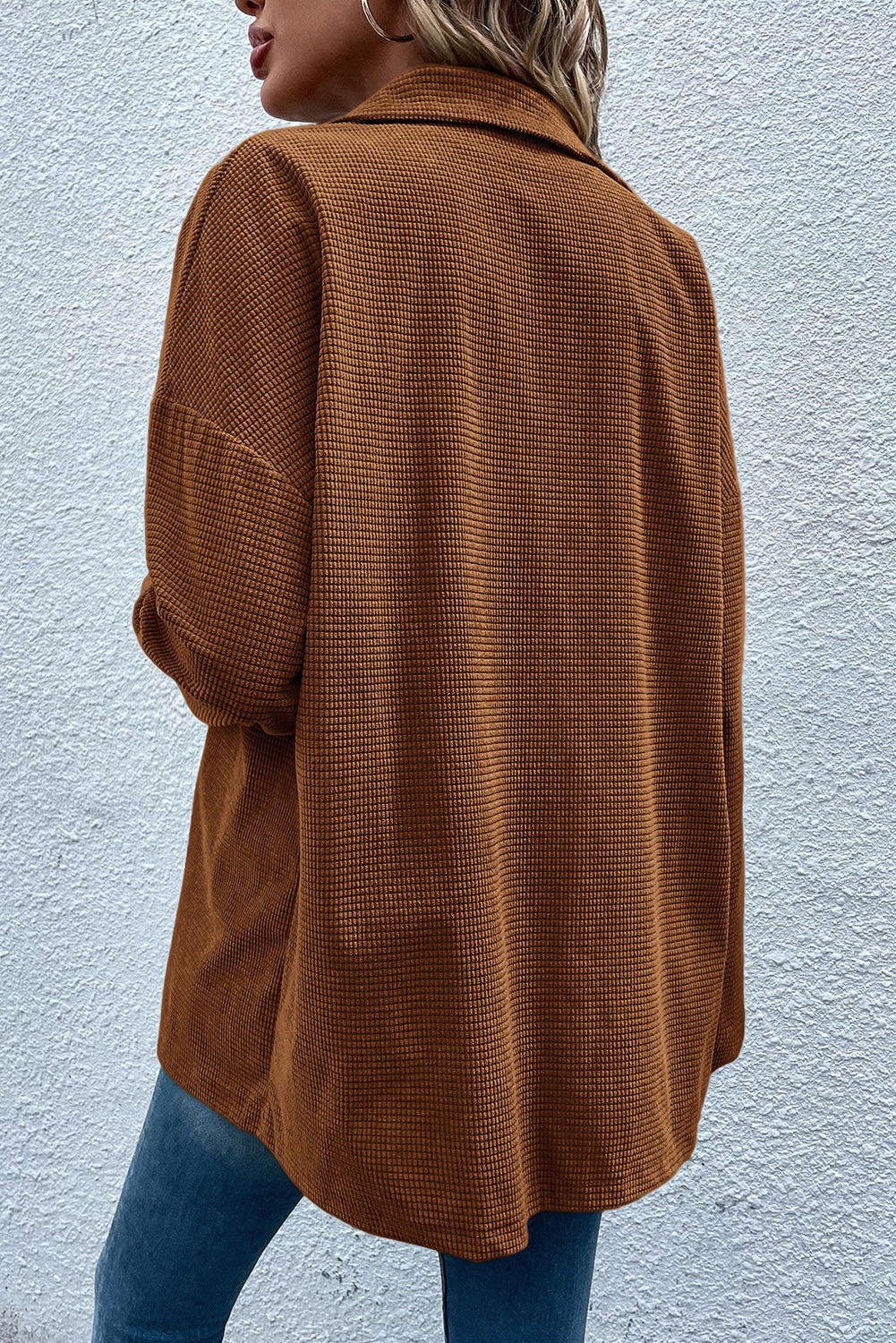Brown Textured Shacket September.