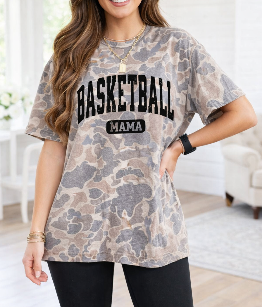 Camo Basketball Mama Casual Shirt