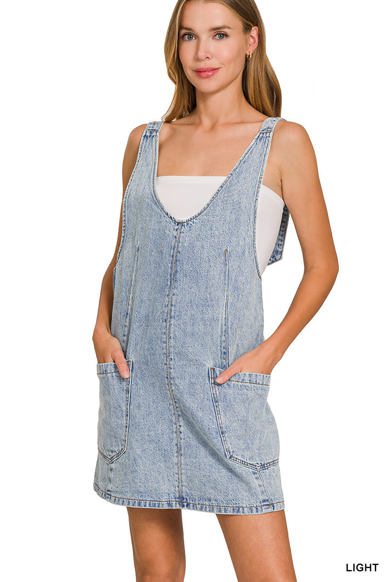 Denim Overall Dress Zenana RTS