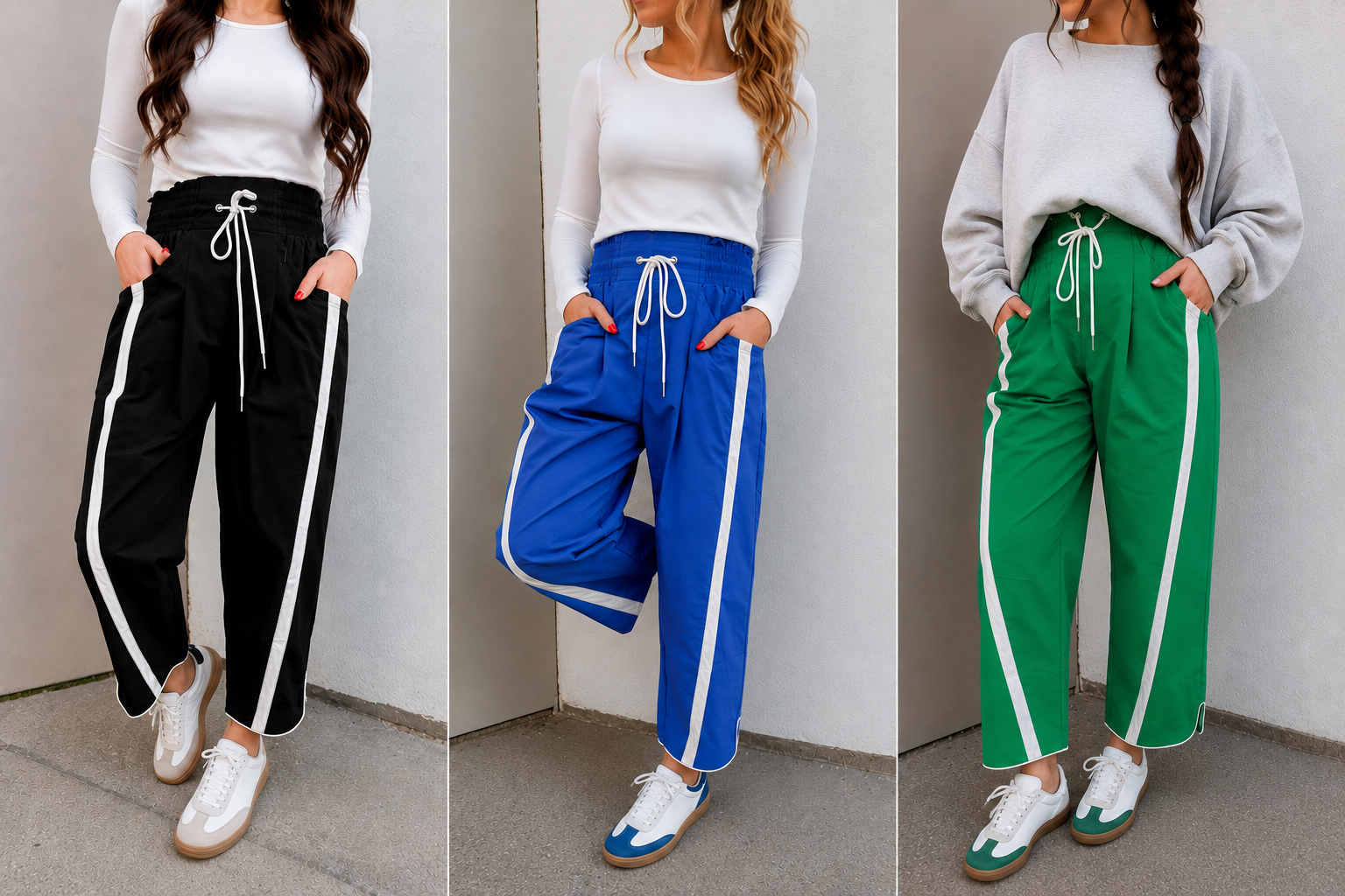 Smocked Cropped Casual Pants