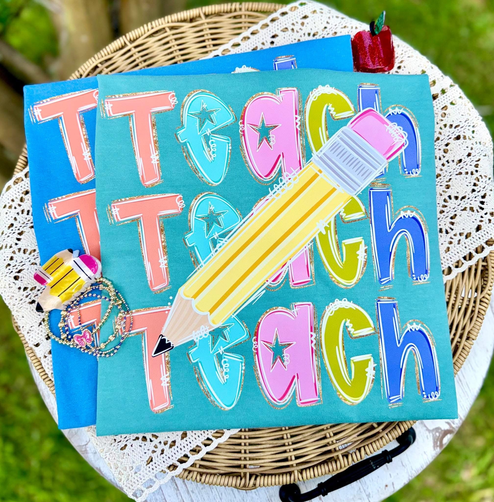 Teach Teach Teach Pencil Tee.