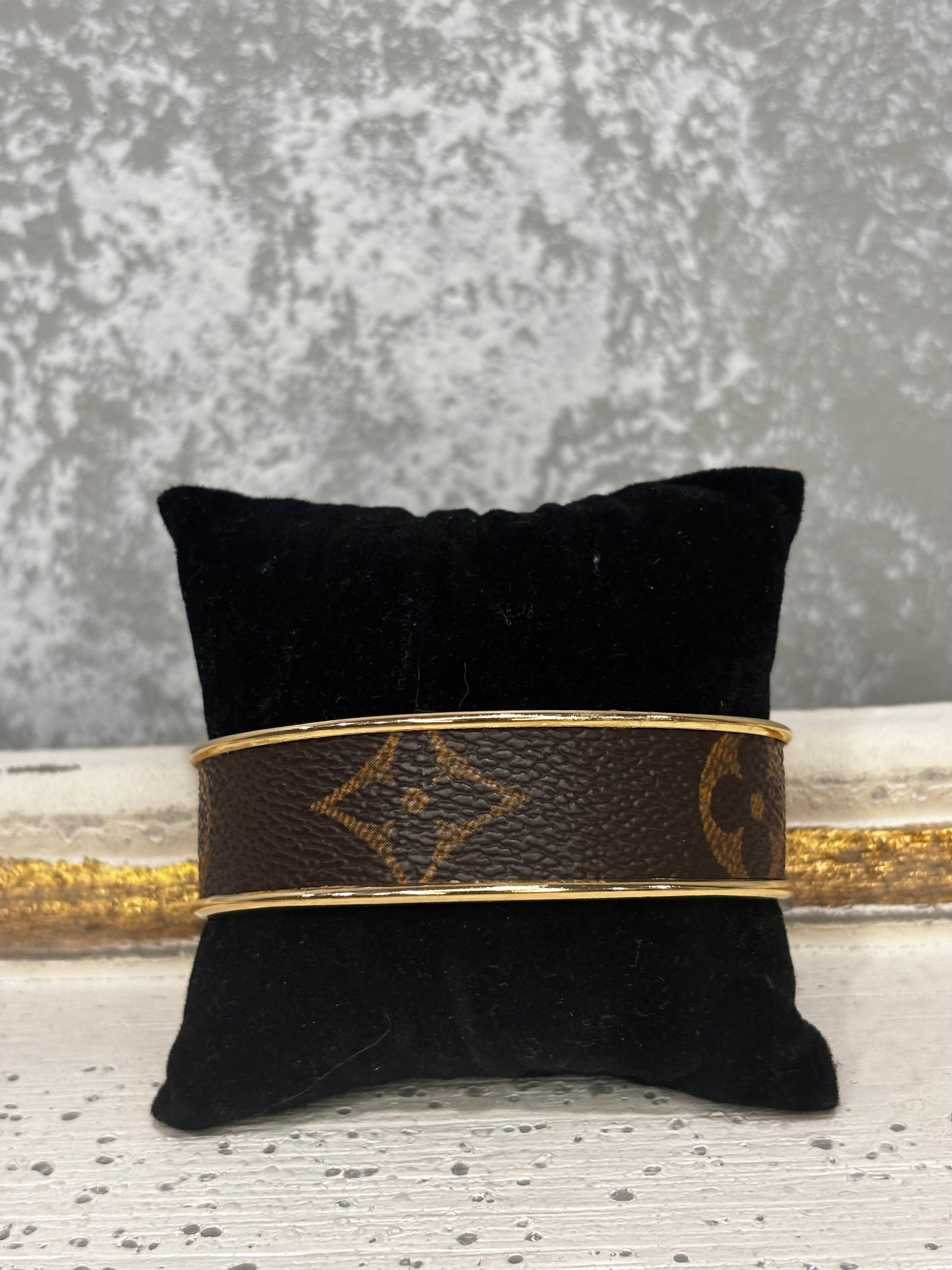 Gold LV Cuff Bracelet