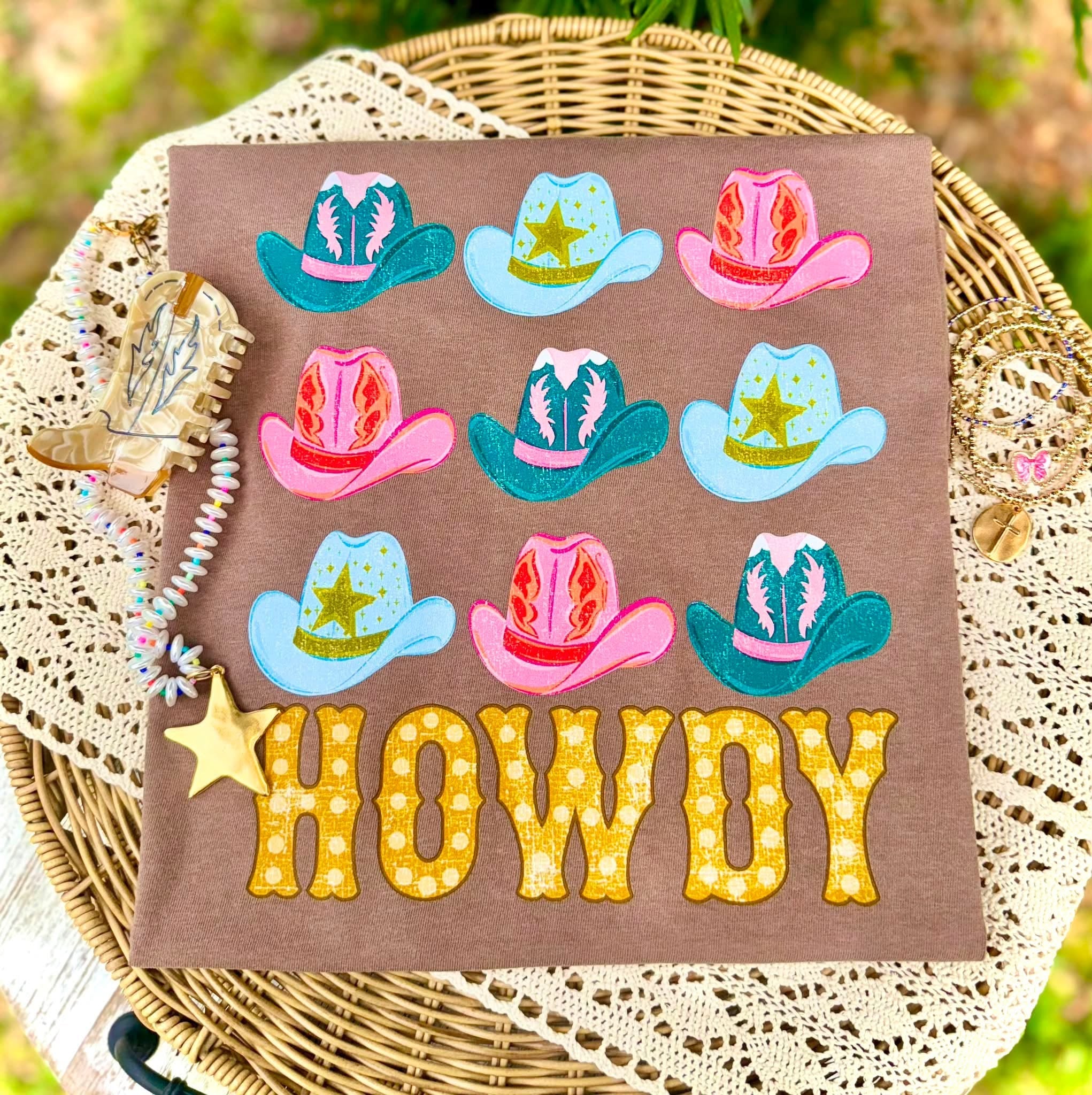 Cowboy Hat Array Howdy Tee.