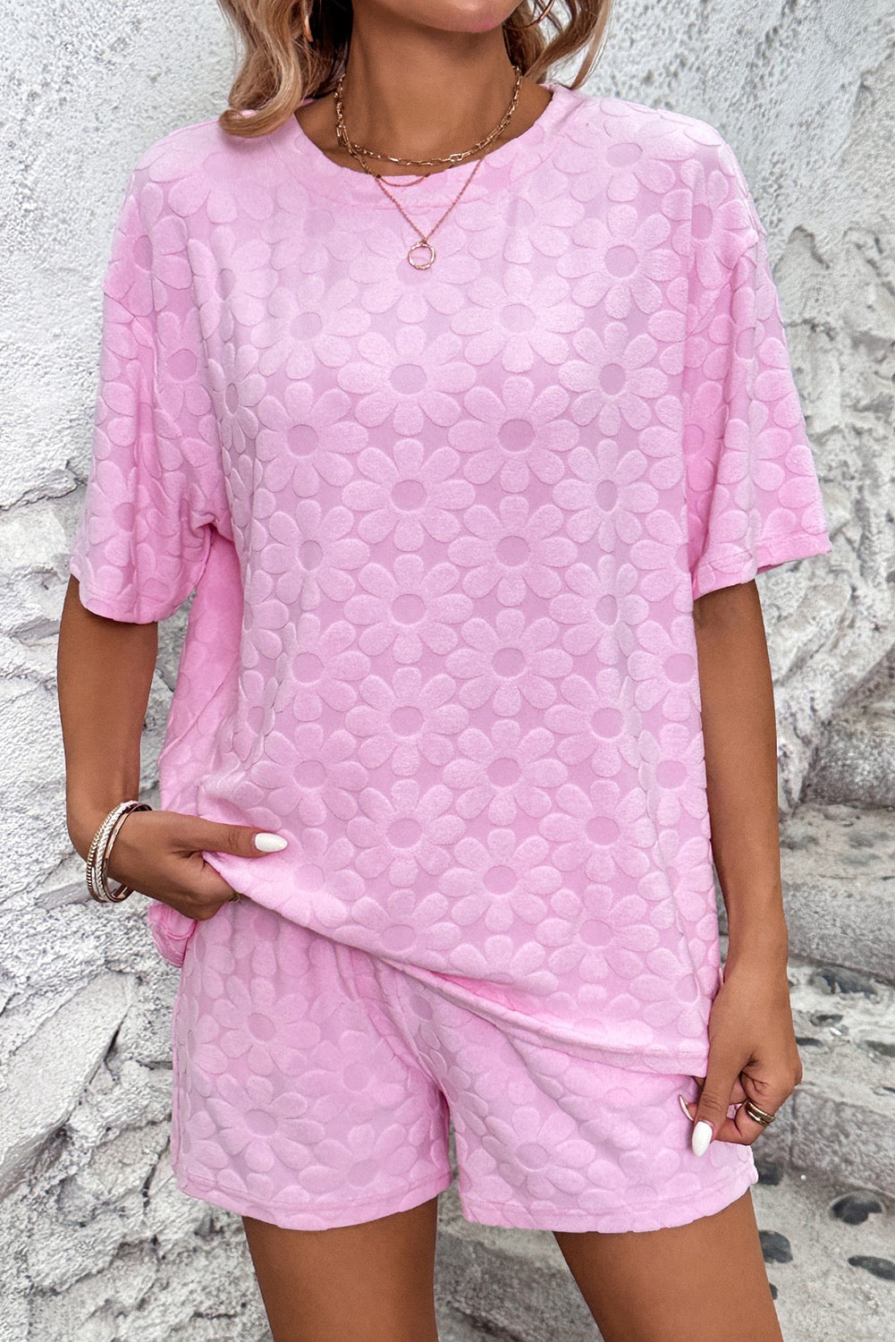 Pink Flower Textured Set RTS