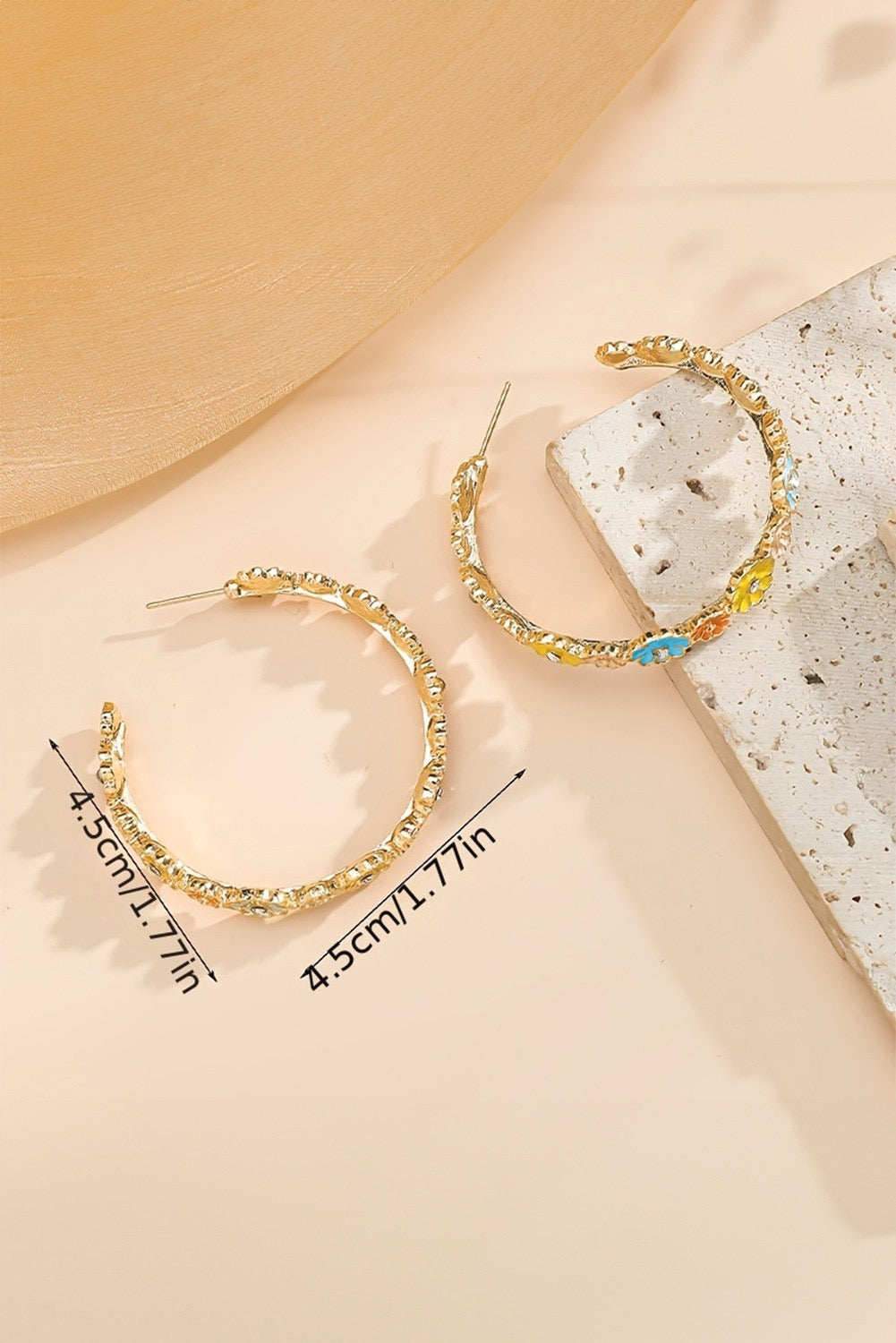 Flower Hoop Earrings RTS