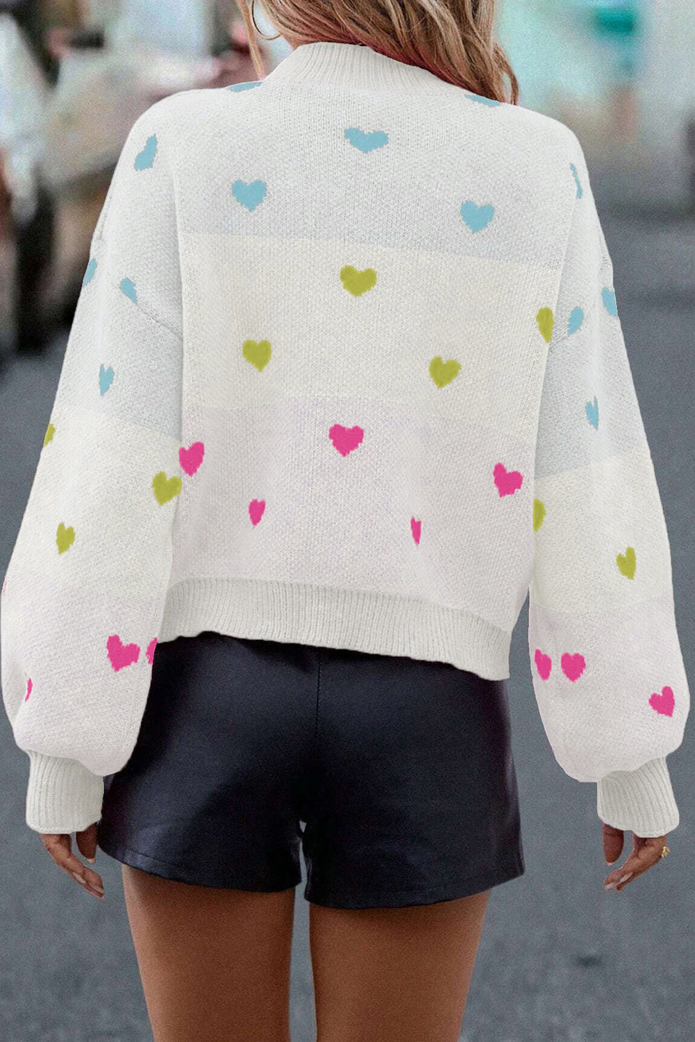 Multicolor Heart Knit Sweater September.
