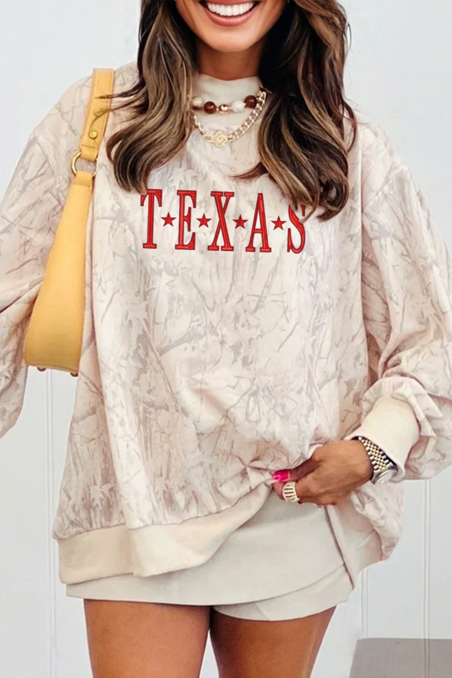 TEXAS Embroidered Camo Sweatshirt RTS