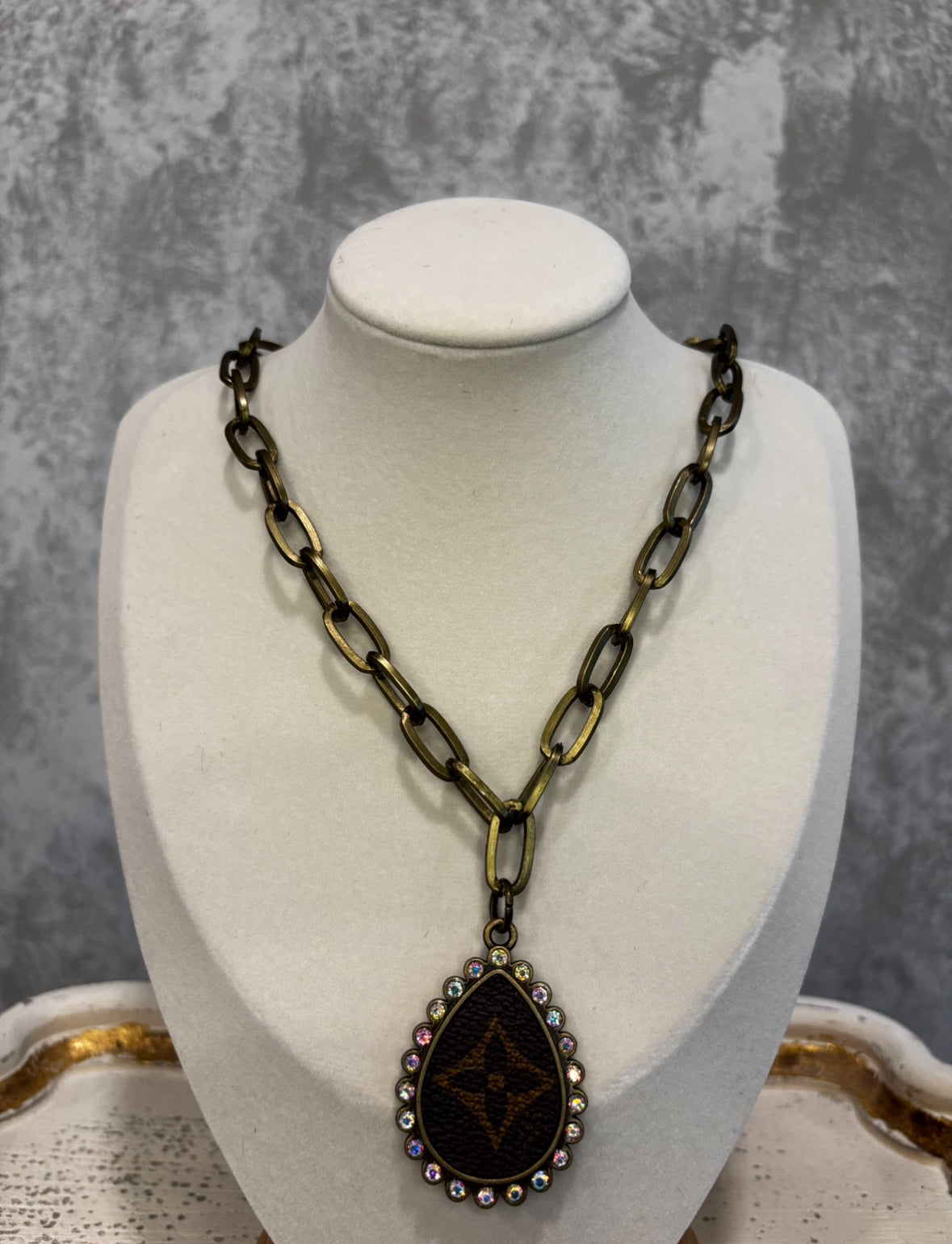 Teardrop Rhinestone Necklace