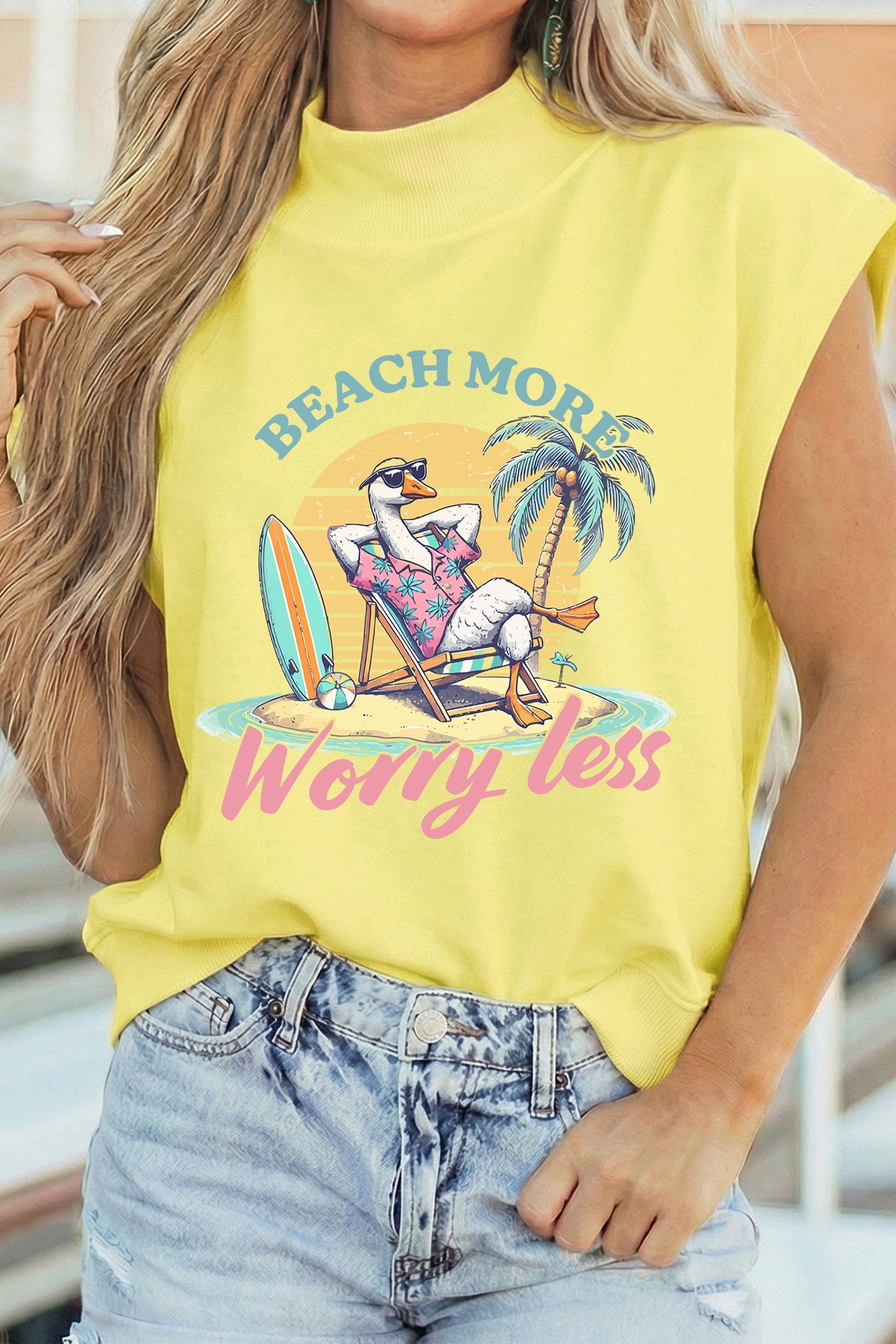 Yellow Beach More Worry Less Top New RTS