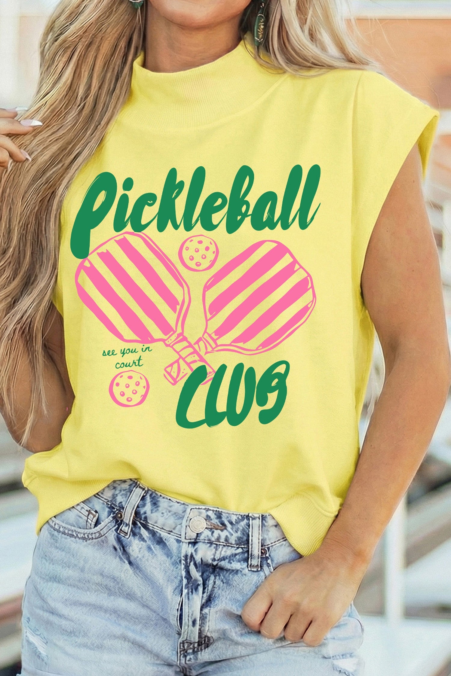 Yellow Pickleball Club Game Day Top