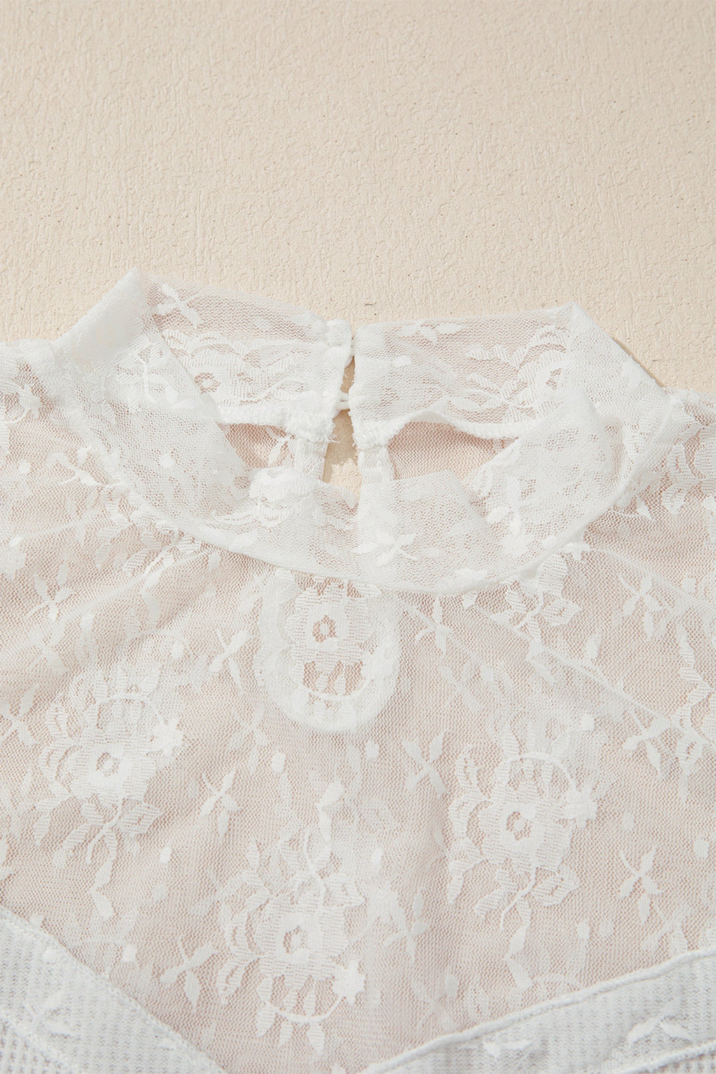 Lace Mesh Long Sleeve Top