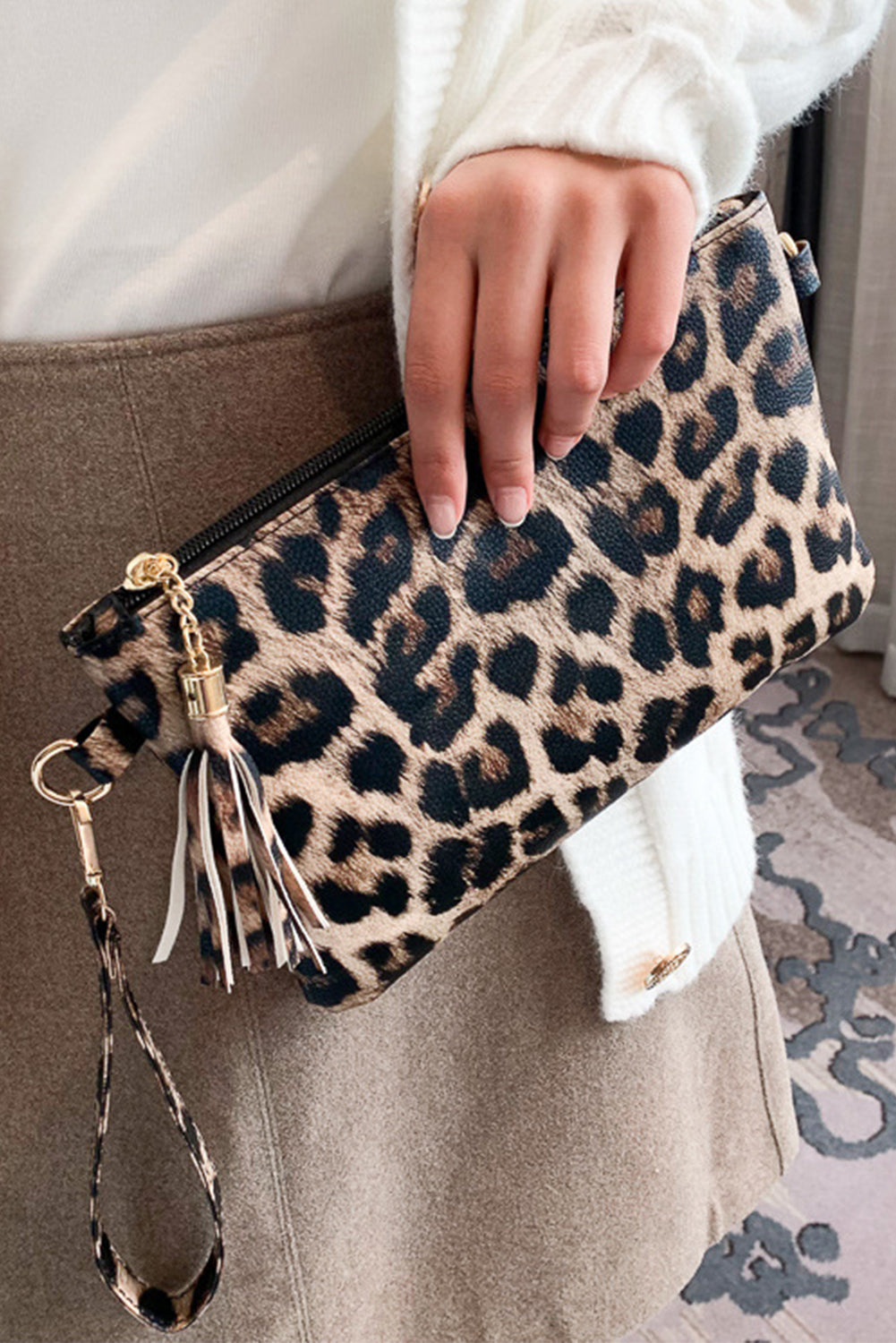 Chestnut Leopard Wallet RTS