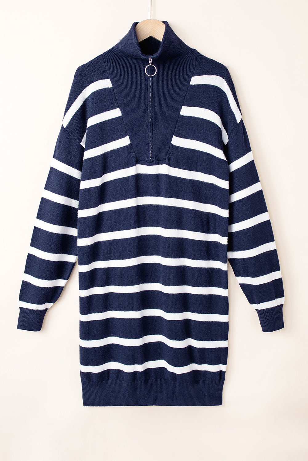 Stripe Zip Collar Dress RTS