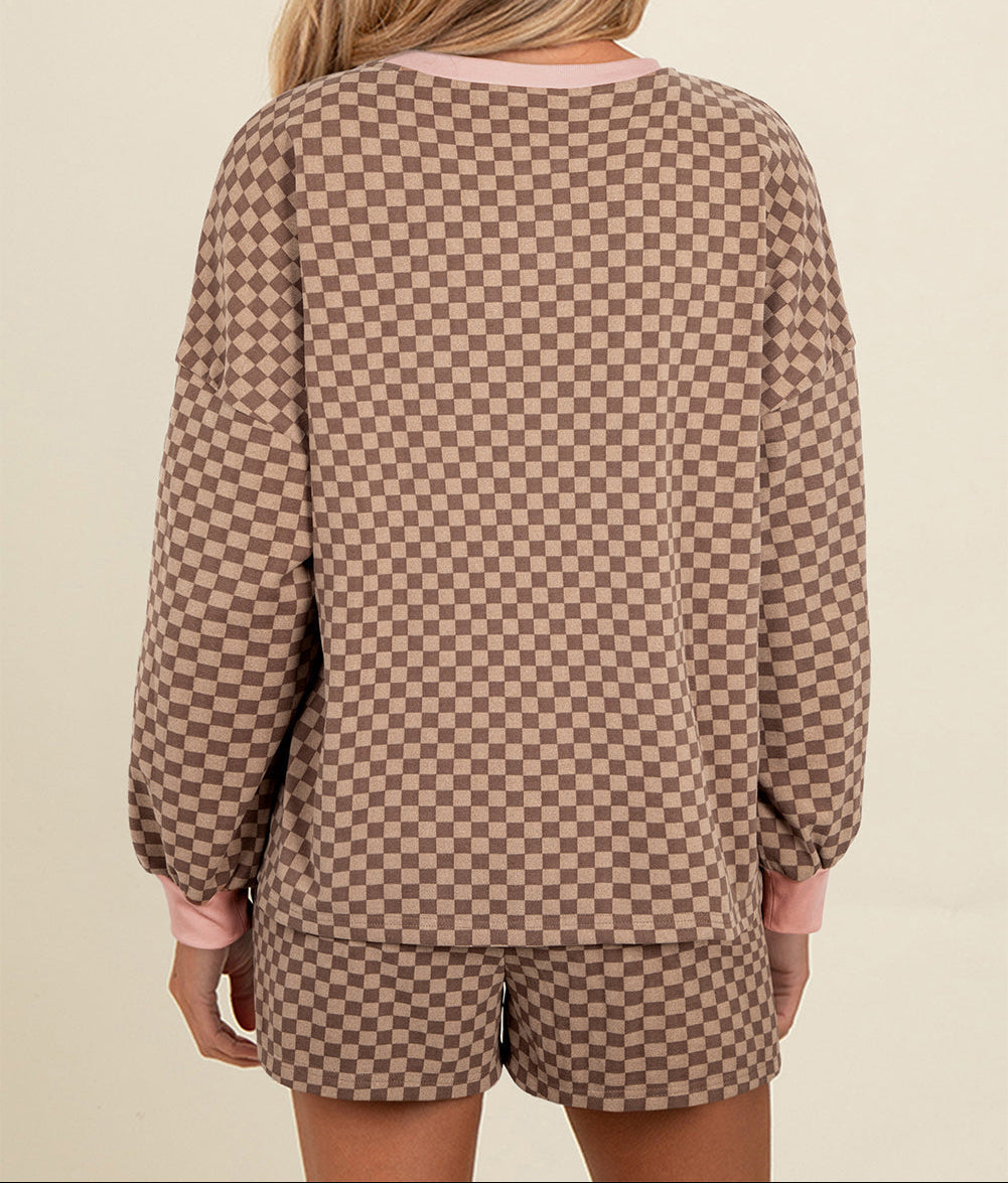 Checkered Pullover Set *multiple colors* RTS