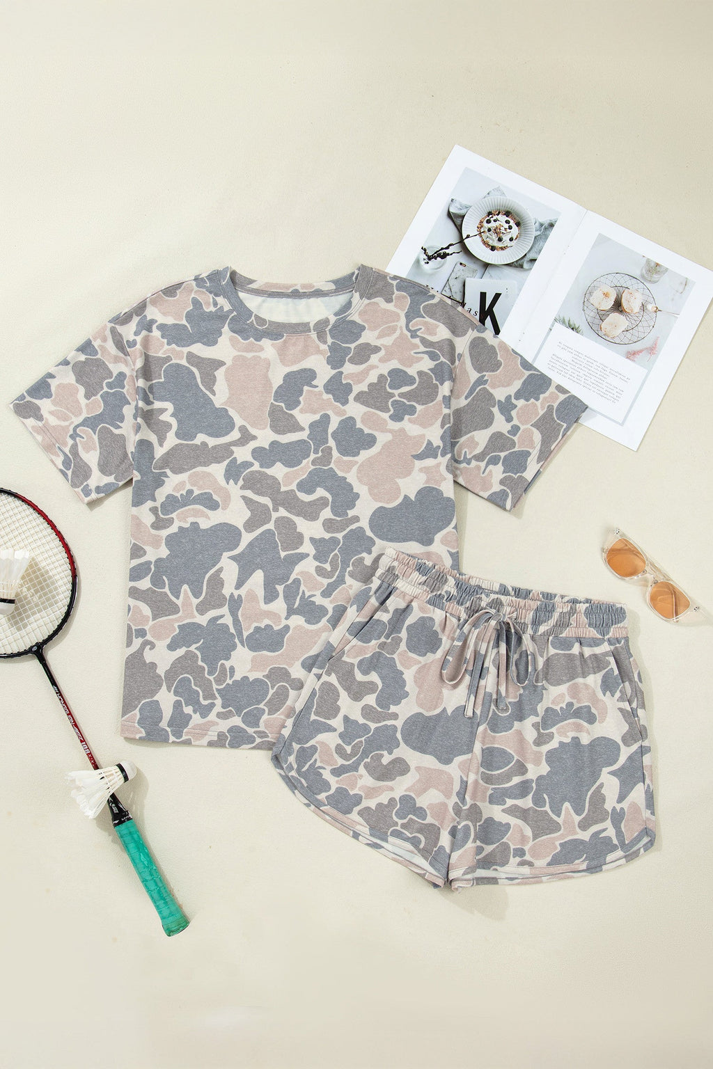 Camo Loose Top Outfit RTS