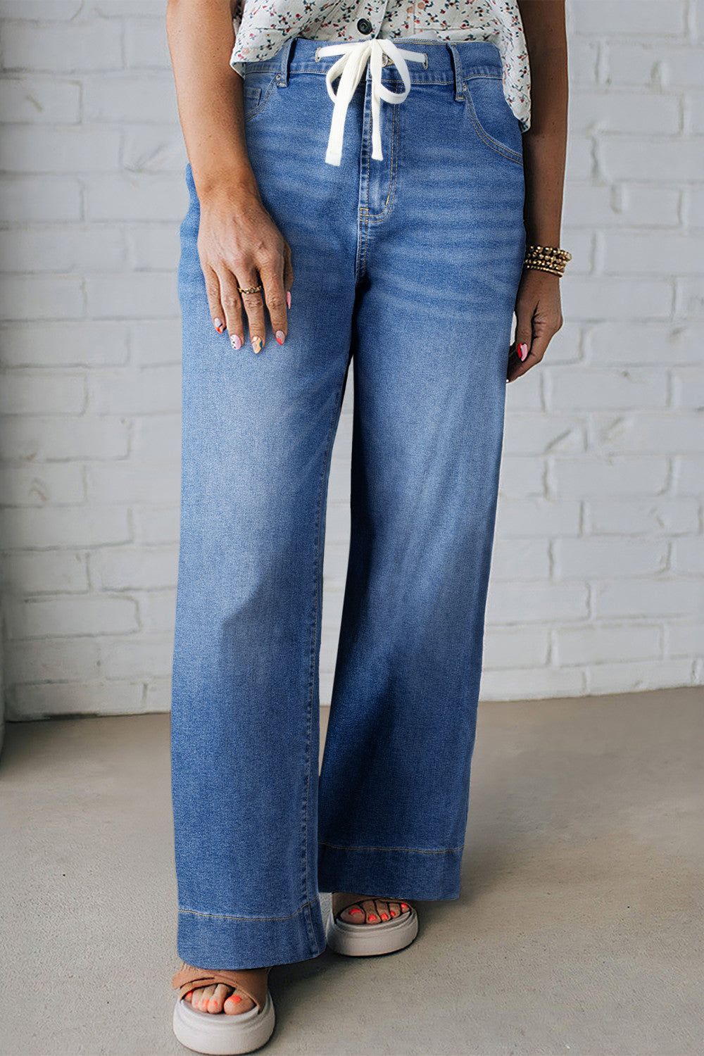 Acid Wash Lace Plus Jeans February.